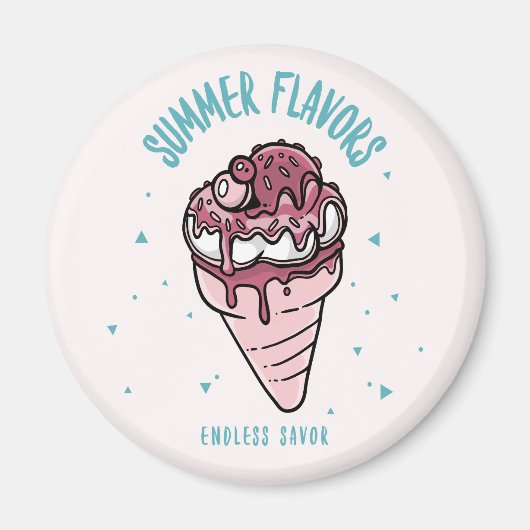 Sommergeschmack Tropfeis Magnet (Vorne)