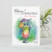 Sommergetränk Einladung (Stehend Vorderseite)