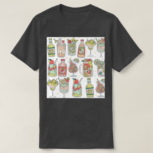 Sommergetränke Clipart Bilder Drink Clip Art Illus T-Shirt (Design vorne)