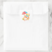 Sommerglück Quadratischer Aufkleber (Tasche)