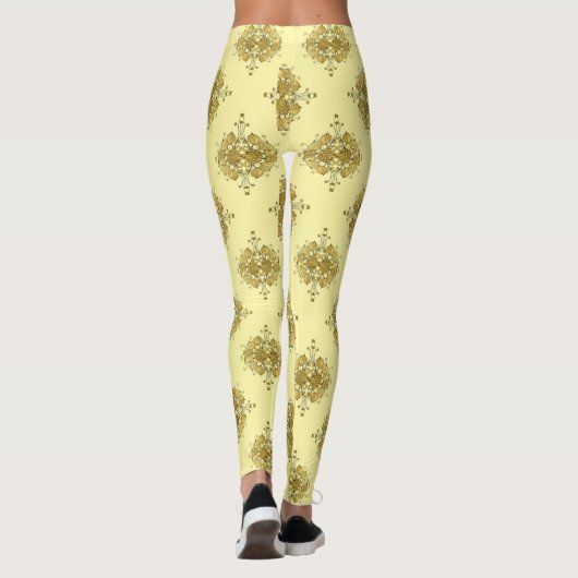 Sommergoldenbarocke Leggings (Rückseite)
