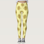 Sommergoldenbarocke Leggings (Vorderseite)