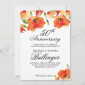 Sommergoldene Mohnjubiläum Einladung (Vorderseite)