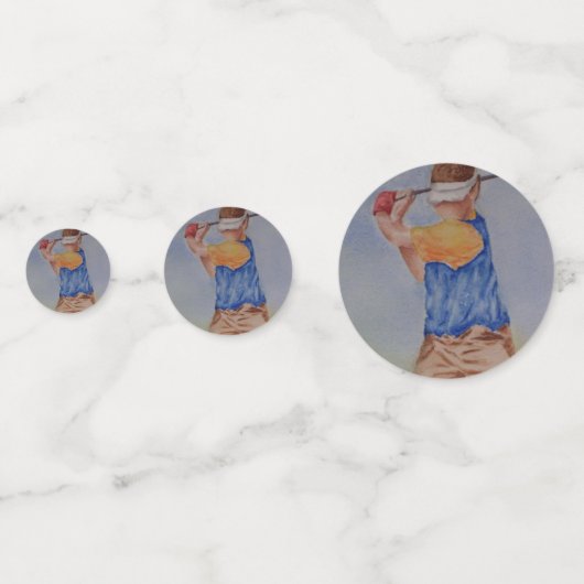 Sommergolfsport Geburtstag Konfetti (Vorderseiten)