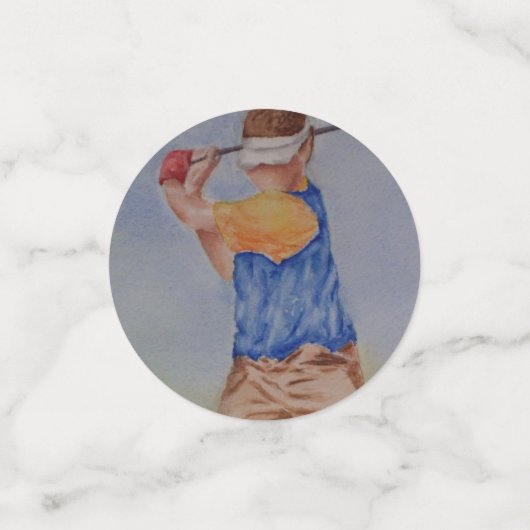 Sommergolfsport Geburtstag Konfetti (Klein Vorderseite)