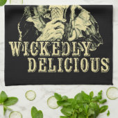 Sommergoth Spooky Hexe mit Eis Geschirrtuch (Gefaltet)