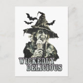 Sommergoth Spooky Hexe mit Eis Postkarte (Vorderseite)