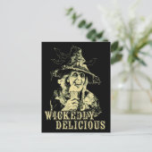 Sommergoth Spooky Hexe mit Eis Postkarte (Stehend Vorderseite)