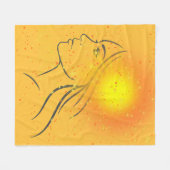 Sommergöttin – Weibliche saisonale Kunst Fleecedecke (Vorderseite (Horizontal))