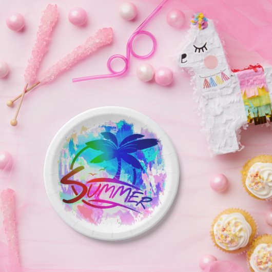 Sommergrafik Pappteller (Party)