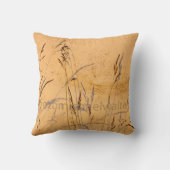 Sommergräser und Schatten Postkartenverpackung Acr Kissen (Rückseite)