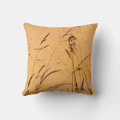 Sommergräser und Schatten Postkartenverpackung Acr Kissen (Rückseite)