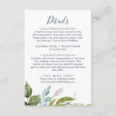 Sommergrüne Details Eintrittskarte Begleitkarte (Vorderseite)