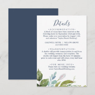 Sommergrüne Details Eintrittskarte Begleitkarte