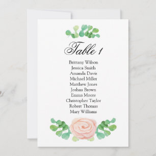 Sommergrüne Sitzkarte. Hochzeitstisch Einladung