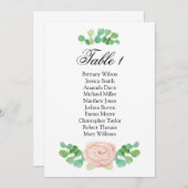 Sommergrüne Sitzkarte. Hochzeitstisch Einladung (Vorne/Hinten)