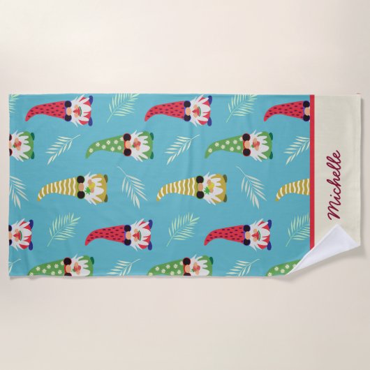 Sommergrünen mit Fruchtmuster nach Maß Strandtuch (Vorderseite)