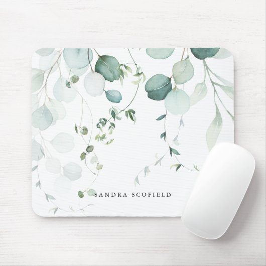 Sommergrüner Eukalyptus Leaf Personalisiert einfac Mousepad (Mit Mouse)