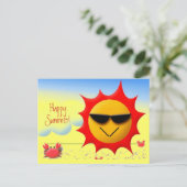 Sommergrüße Postkarte (Stehend Vorderseite)