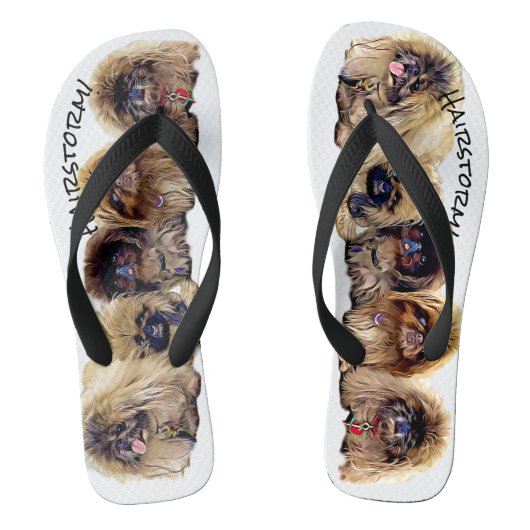 Sommerhaarstürm! Erwachsene Flip Flops, breite Str Badesandalen (Fußbett)