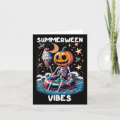 SommerHalloween Funny Skeletter Eiscreme Karte (Vorderseite)