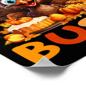 SommerHalloween Funny Skeletter Eiscreme Poster (Ecke)