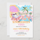 SommerHalloween Pool Geburtstag Einladung (Vorderseite)