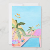 SommerHalloween Pool Geburtstag Einladung (Rückseite)