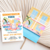 SommerHalloween Pool Geburtstag Einladung