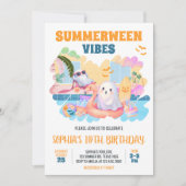 SommerHalloween Pool Geburtstag Einladung (Vorderseite)