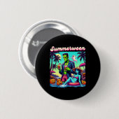 SommerHalloween Zombie Frankenstein Bo Button (Vorne & Hinten)