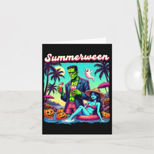 SommerHalloween Zombie Frankenstein Bo Karte (Vorderseite)