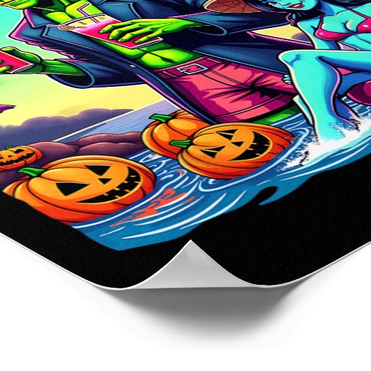 SommerHalloween Zombie Frankenstein Bo Poster (Ecke)