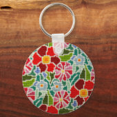 Sommerhandbestickte Rundschmuck von Erinnerungen Schlüsselanhänger (Vorderseite)