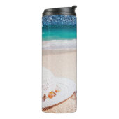 Sommerhasen und Flip Flops Thermosbecher (Nach links gedreht)
