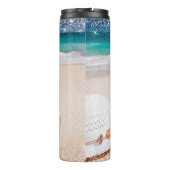Sommerhasen und Flip Flops Thermosbecher (Rückseite)