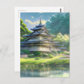 Sommerhaus, Holzvilla Postkarte (Vorne/Hinten)