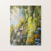 Sommerhaus mit Wildblumenwiese Puzzle (Vertikal)