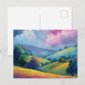 Sommerhaus Postkarte Aquarell (Vorne/Hinten)