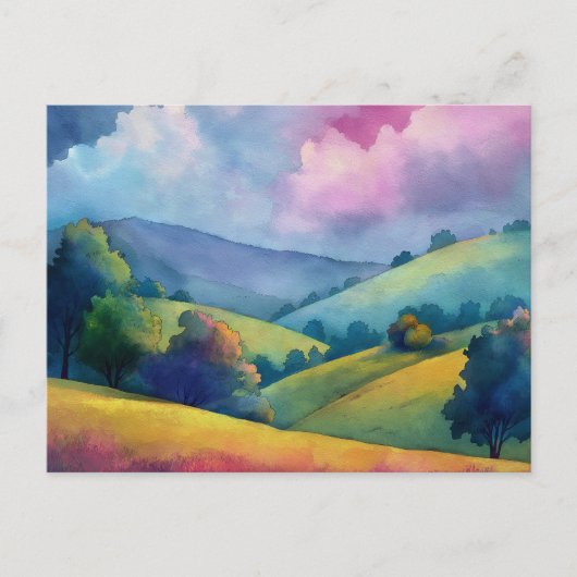 Sommerhaus Postkarte Aquarell (Vorderseite)