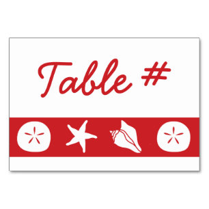 Sommerhäuschen auf der Cherry Table Card Tischnummer