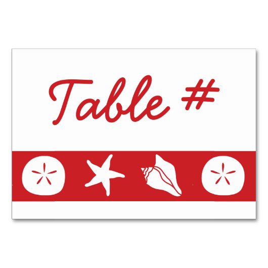 Sommerhäuschen auf der Cherry Table Card Tischnummer (Vorderseite)