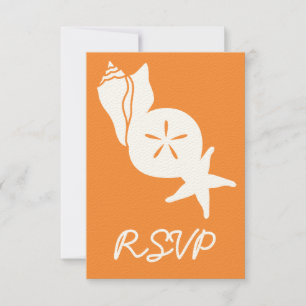 Sommerhäuschen auf der Orange RSVP-Karte RSVP Karte