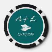 Sommerhäuschen im Aquamarinen Pokerchips (Rückseite)