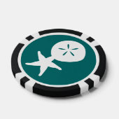 Sommerhäuschen im Aquamarinen Pokerchips (Einzeln)
