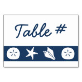 Sommerhäuschen in der Navy-Table-Karte Tischnummer (Rückseite)