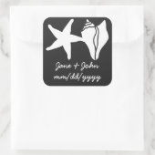 Sommerhäuschen in schwarzem Sticker (Tasche)