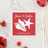Sommerhäuser in Cherry Napkins Serviette (Beispiel)