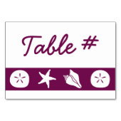 Sommerhäuser in der Weinkarte Tischnummer (Rückseite)