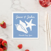 Sommerhäuser in Periwinkle Napkins Serviette (Beispiel)